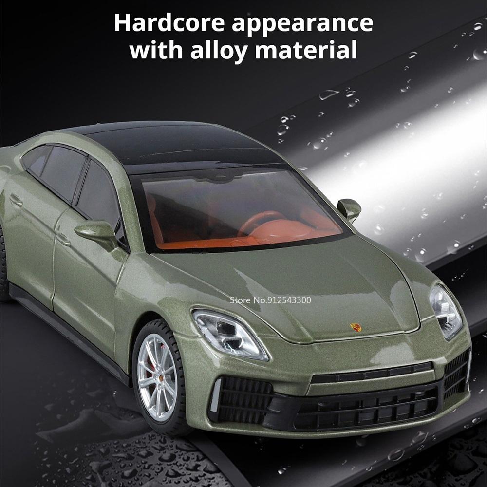 1:24 Panamera 911 Turbo S Toy Alloy Car Model Toy Music Light Pull Back Simulation Vehicle Models Collection Gift for Friends