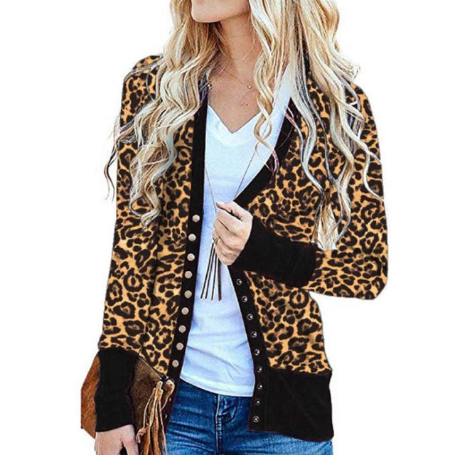 Women's Long Sleeve Ribbed Neckline Open Front Stripe Snap Button Down Knit Cardigans Sweater Coats