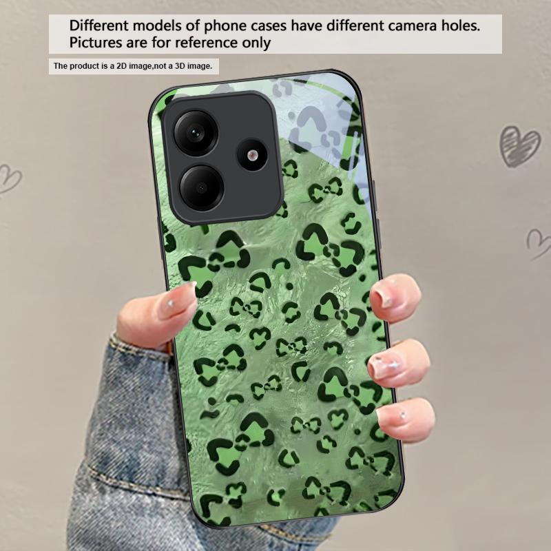 Абстрактный леопардовый принт Для Redmi Note 14 Pro+ 13 Pro 8 9 9S 12S 10 Pro 11 12 13C 14C A3 12 13 K60 Ultra Черный стеклянный чехол для телефона