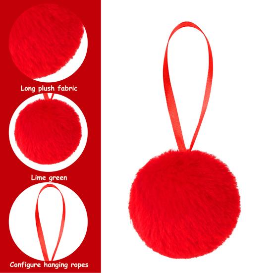 12/16 шт. пушистые рождественские шары, плюшевые искусственные меховые эльфийские шары, помпоны для рождественской елки, украшения для вечеринок