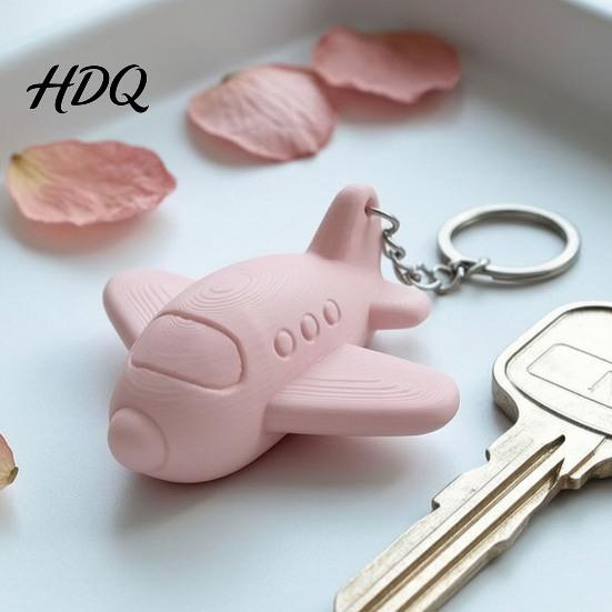 Подвеска на самолет 3D-печатный брелок-самолет Матовый однотонный самолет Автомобиль Сумка для покупок Кольцо для ключей Брелок для украшения рюкзаков