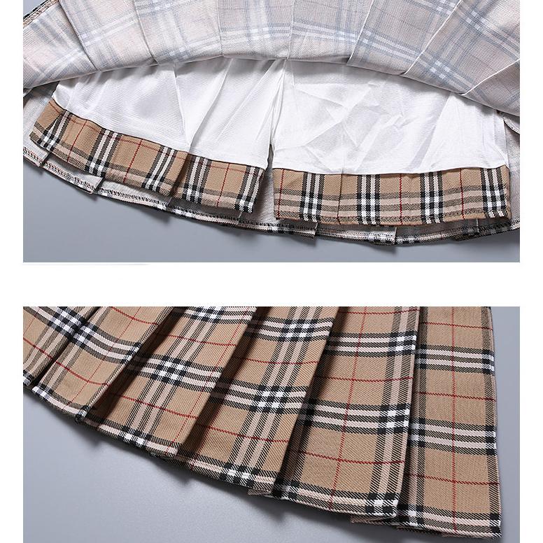 10 цветов решетчатая юбка Y2k корейская клетчатая плиссированная женская юбка фиолетового цвета с высокой талией и короткой защитной подкладкой школьная форма мини-юбки трапециевидной формы для девочек