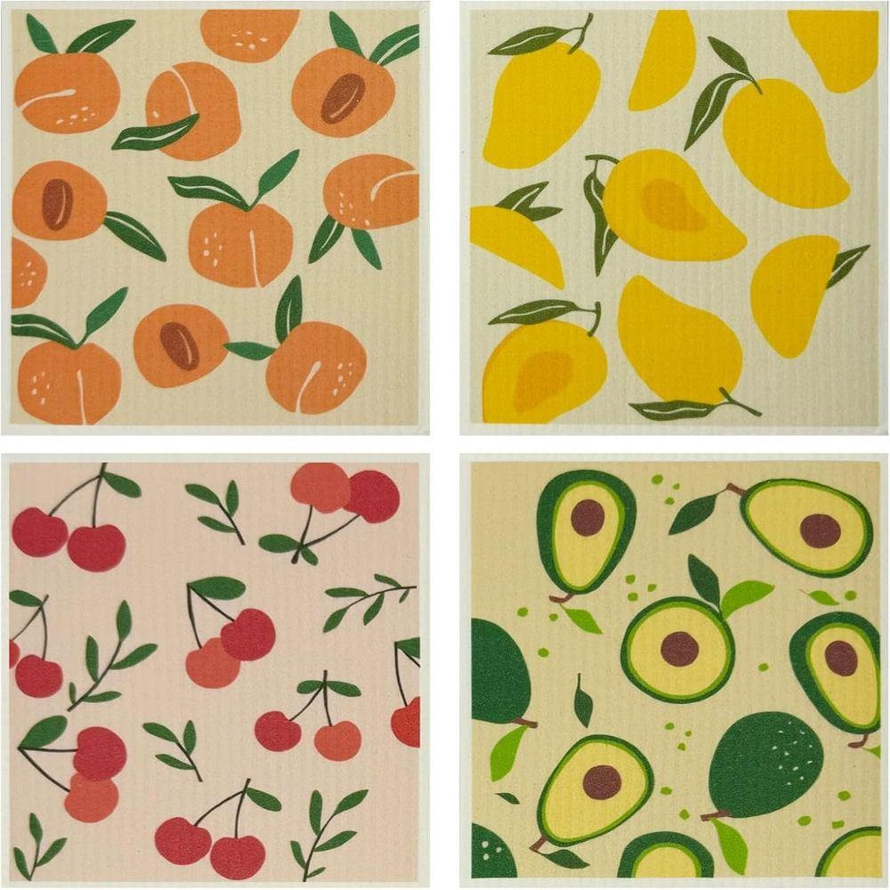 Цветная целлюлозная губчатая ткань многоразовые ультраабсорбирующие полотенца для посуды кухонные полотенца