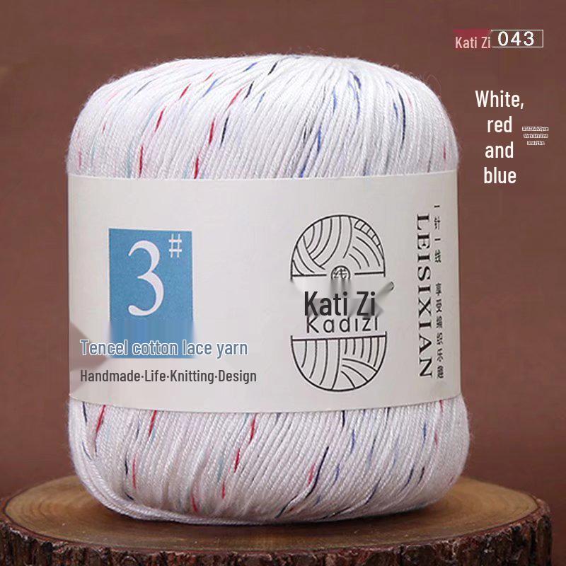 Мерсеризованная хлопковая кружевная пряжа №. 3: Вязание крючком своими руками для детей - Весенне-летний свитер и пальто - Бесплатная доставка