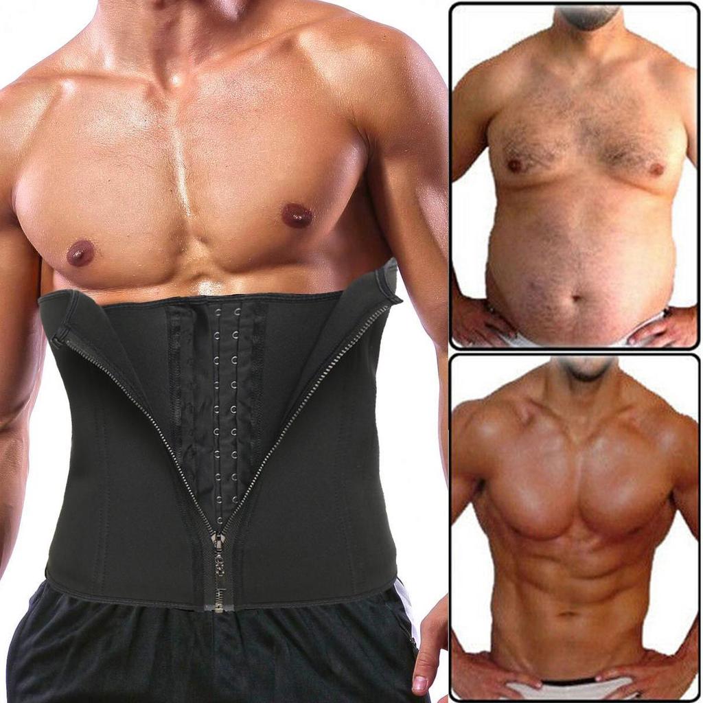 Men Waist Trainer Corset Neoprene Sauna Sweat Trimmer Belt for Weight Loss Slimming Body Shaper Tummy Fitness Belt Fat Burner