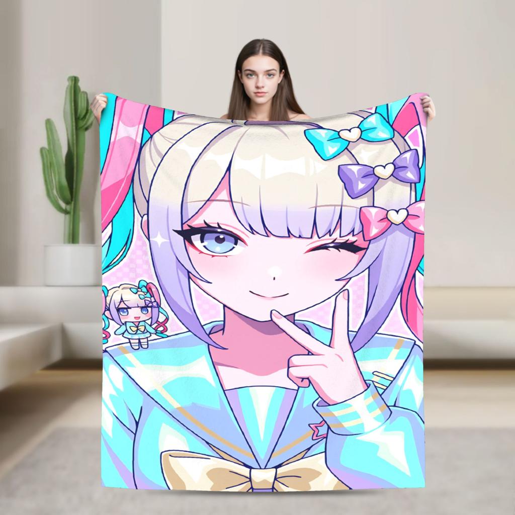 Needy Streamer Overload Kangel Flannel Blanket Winter  Soft Throw Blanket for Girls Boys Room Fashion Bedspread Sofa Bed Cover