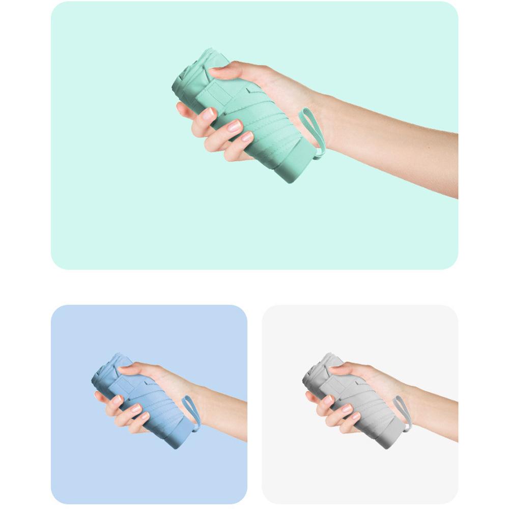 Мини-путешествующий солнцезащитный зонт, водонепроницаемый складной зонт, капсульная форма, зонт с чехлом