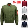 Spring and Autumn Plus Size Men's Sports Casual Stand Collar Jacket Loose Jacket MA01 Pilot Men's Baseball Shirt S-8XL