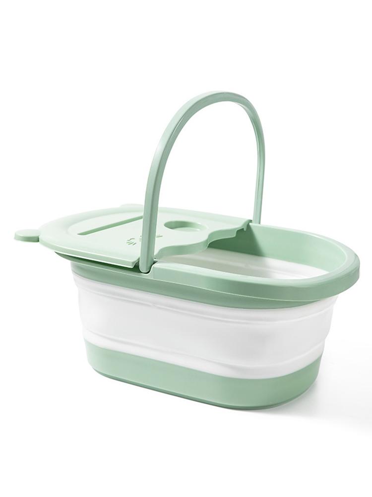 1 шт. Складной массажный таз для ног для взрослых, для дома и общежития. Простой дизайн с крышкой, глубокий расслабляющий массаж ног.