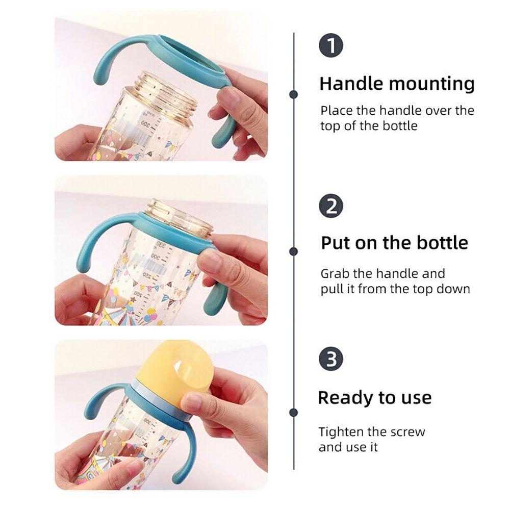 Silicone Nursing Bottle Handle Wide Caliber Baby Bottle Holder Baby Bottle Handle for For Pigeon 3
