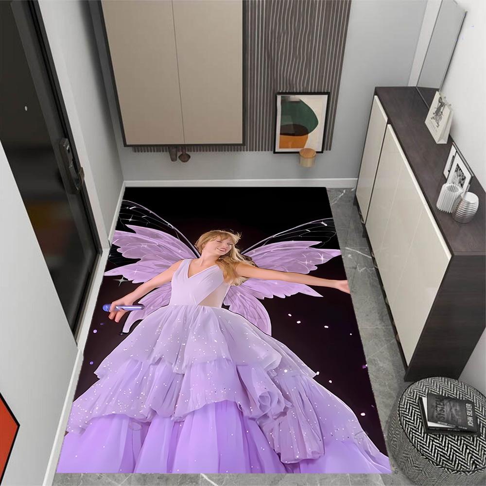 Taylor Swift Music Festival Themed Anti-Slip Rugs - Polyester Home Decor, Suitable for Bedrooms, Living Rooms, Doorways, Studios, and Decorations
