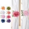 2Pcs Artificial Peony Flower Curtain Clips Curtain Rope Tie Window Curtain Tieback Holdback Drapery Clamp Wedding Decors
