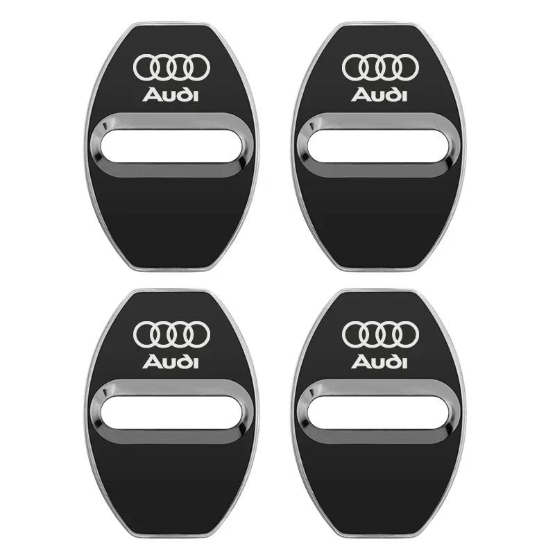 2026 4Pcs Car Door Lock Decoration Protection Cover Emblem Case for 4YGYE A4 A3 A5 A6 A1 A7 A8 Q2 Q3 Q5 Q7 Q8 Accessories Car Styling