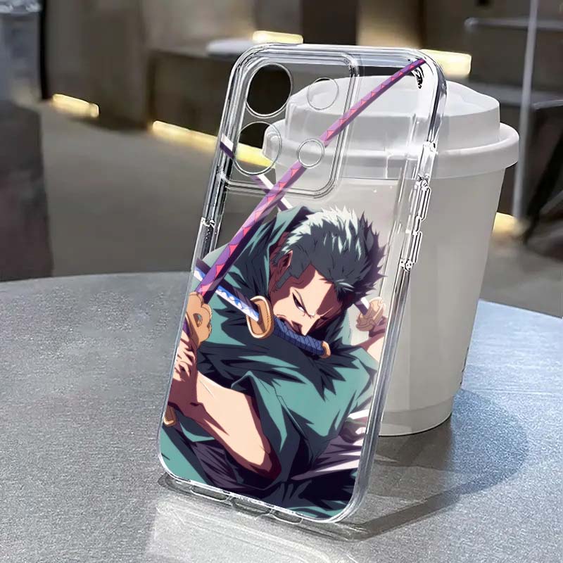 Cool Luffys Zoro Phone Case For vivo V60 V50 V40 V30e V29e V27 Y31 Y400 Y29 Y28 Y03 Y17s Y100 Y36 iQOO 12 13 Z9 Lite 4G 5G Clear