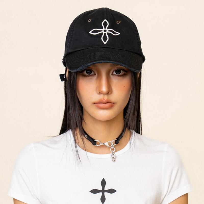 Fashion Hat SMFK Cross Denim Baseball Cap Four-color Embroidery Old Casual Cap New Old Baseball Cap Adjustable Cotton