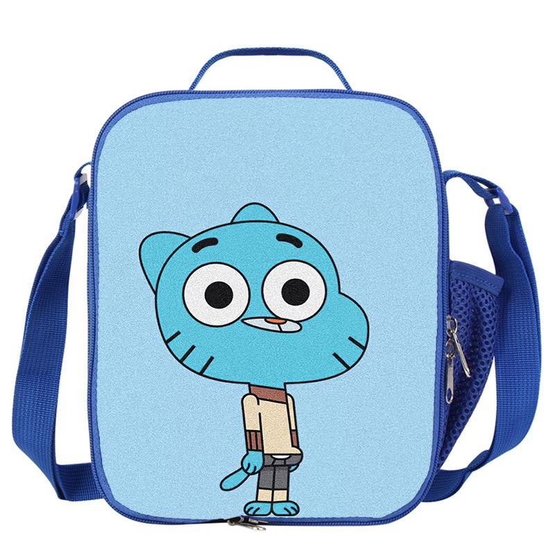 Gumball Blue Print Lunch Bag - Stylish, Insulated Summer Design for Students