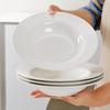 Set of 4 Plates: Dinner, Straw Hat, Deep Soup, 8-Inch Round, for Household, Tableware, Fruit, and Rice.
