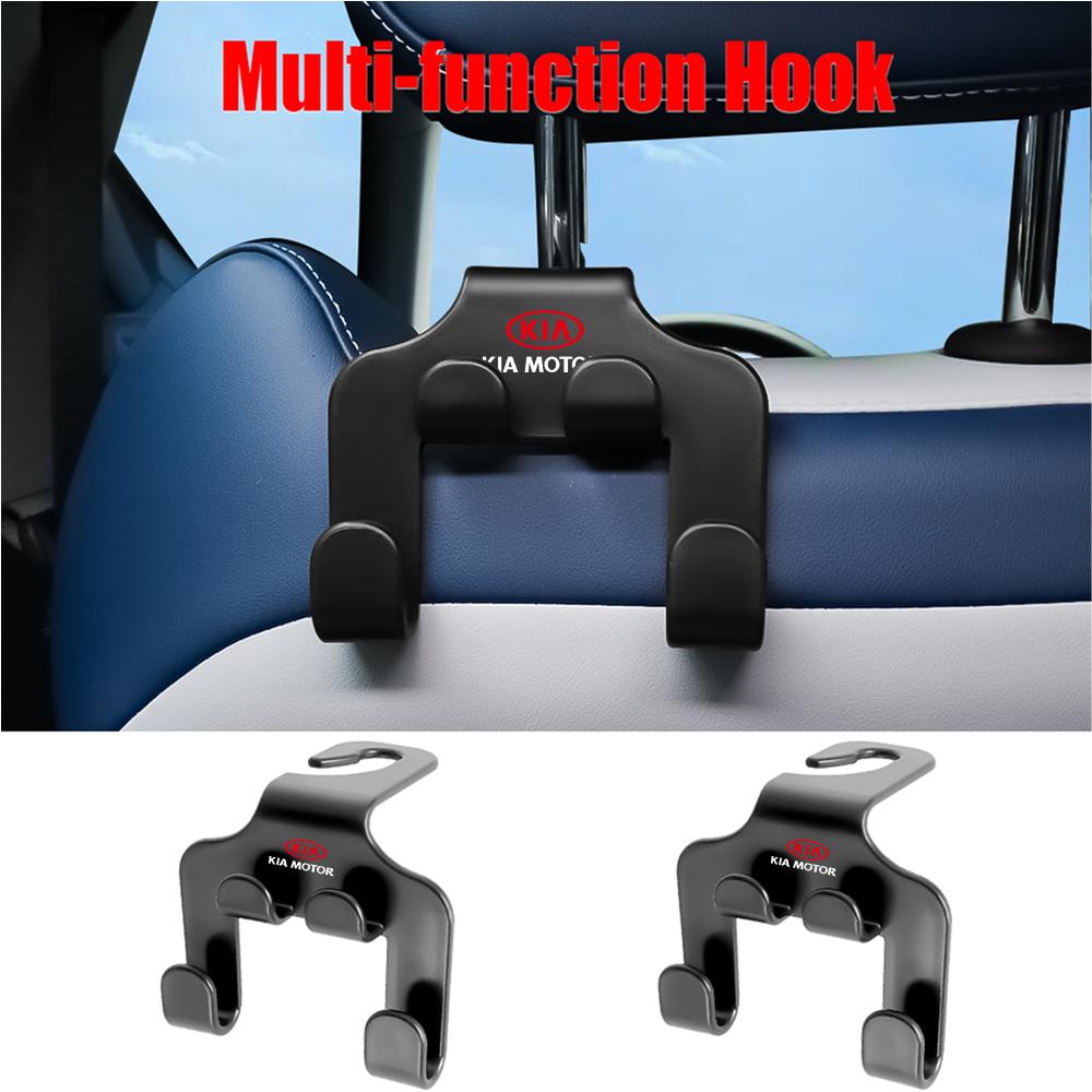 1/2Pcs Car Back Seat Hanger Organizer Hook Interior Auto Accessory For KIA Sportage GT RIO Ceed Picanto Pegas Sorento Niro Soul CZ3