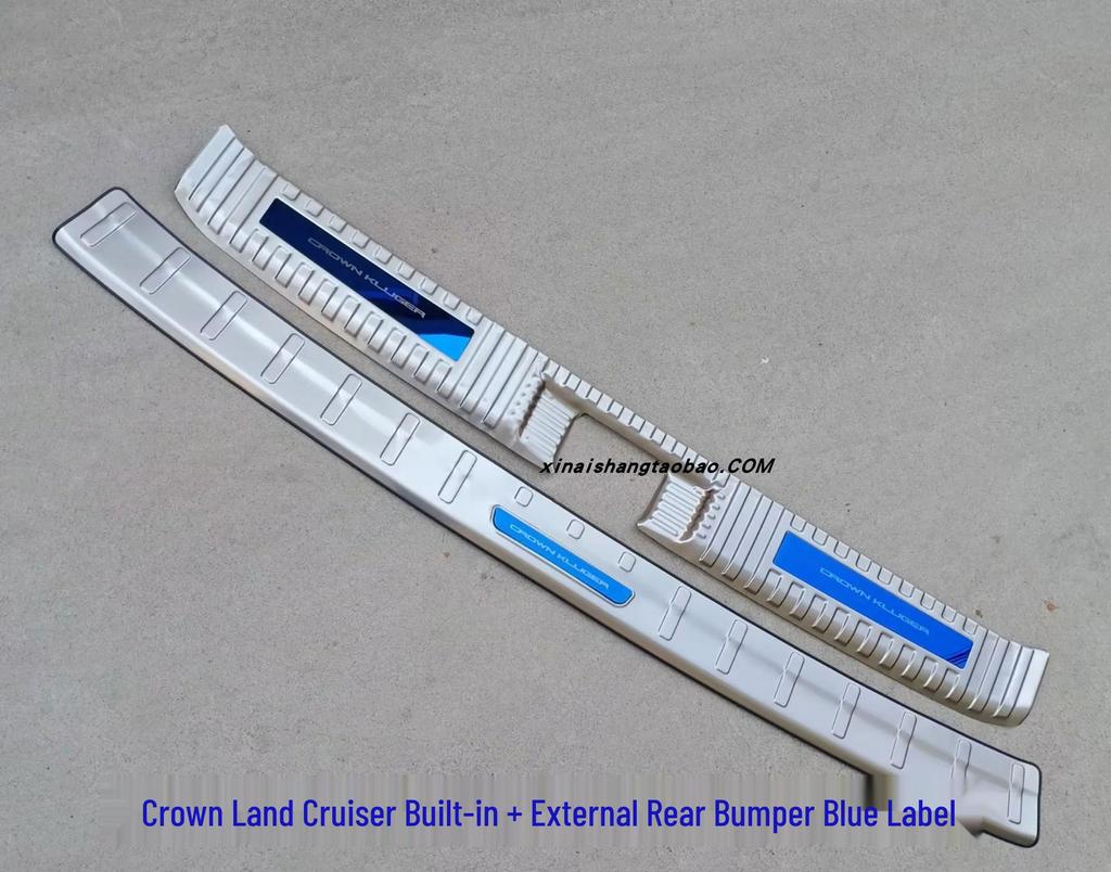 Защитная накладка на задний бампер и ступенька для Highlander 2022-2024, Crown Lu Fang Защита багажника из нержавеющей стали