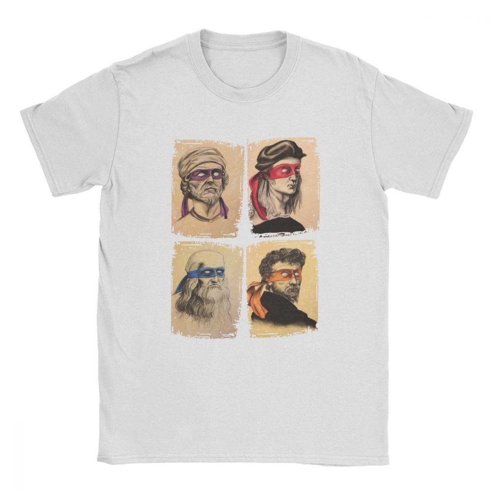 Summer Science Turtles T-Shirt Men Mutant Ninja Short Sleeve Humor Tee Shirt O-Neck Cotton Funny Tops Printed Graphic T Shirt