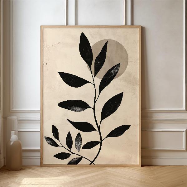 Minimalist Boho Plant Leaf Flower Poster Modern Floral Botanical Canvas Scandi Wall Art for Living Room Home Decoration