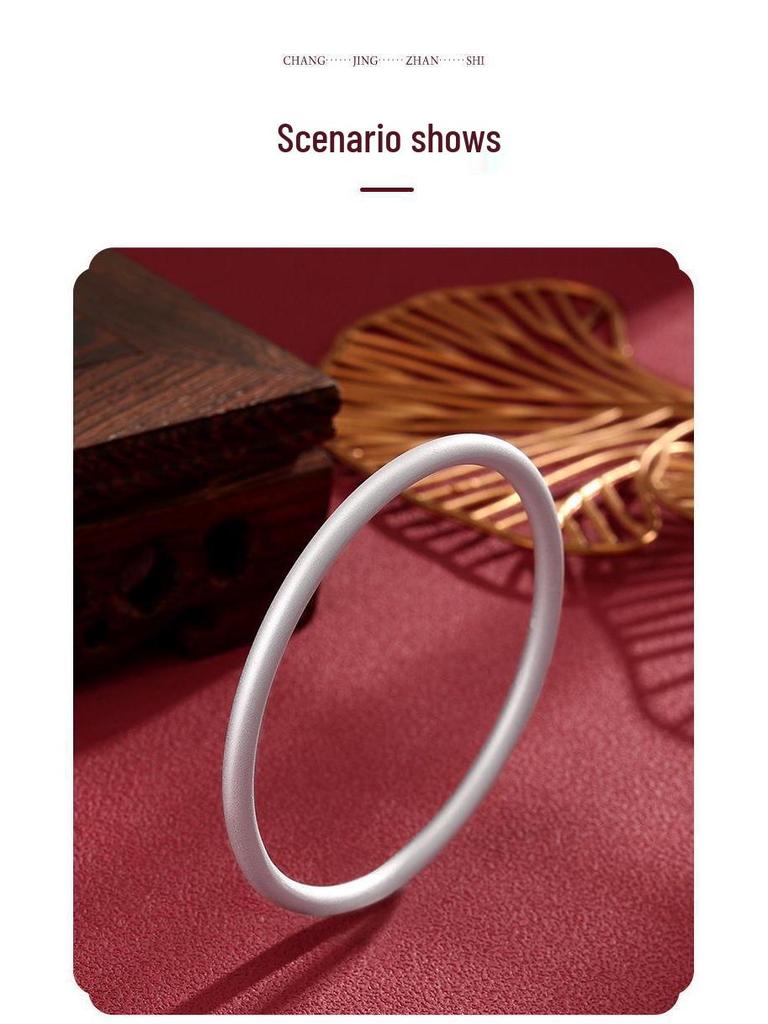 Женский браслет из стерлингового серебра 999 пробы: Древний метод, Сплошной круг, Студенческая версия, Рождественский подарок.