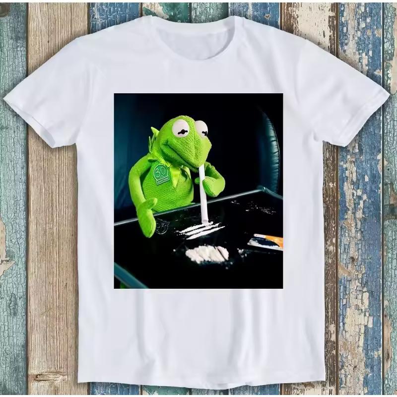 Frog Cocaine Muppet Drug Hipster Funny Narcos Best Seller Funny Movie Gift Music Meme Top Gift Tee T shirt