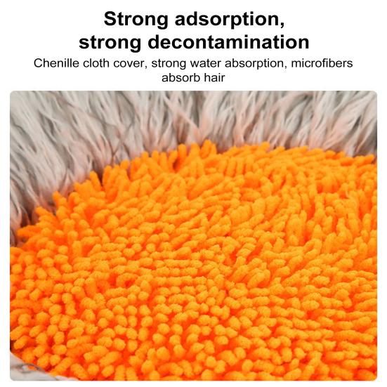 Flat Mop 360 Degree Rotatable Wall Ceiling Cleaning Mop with 3 Mop