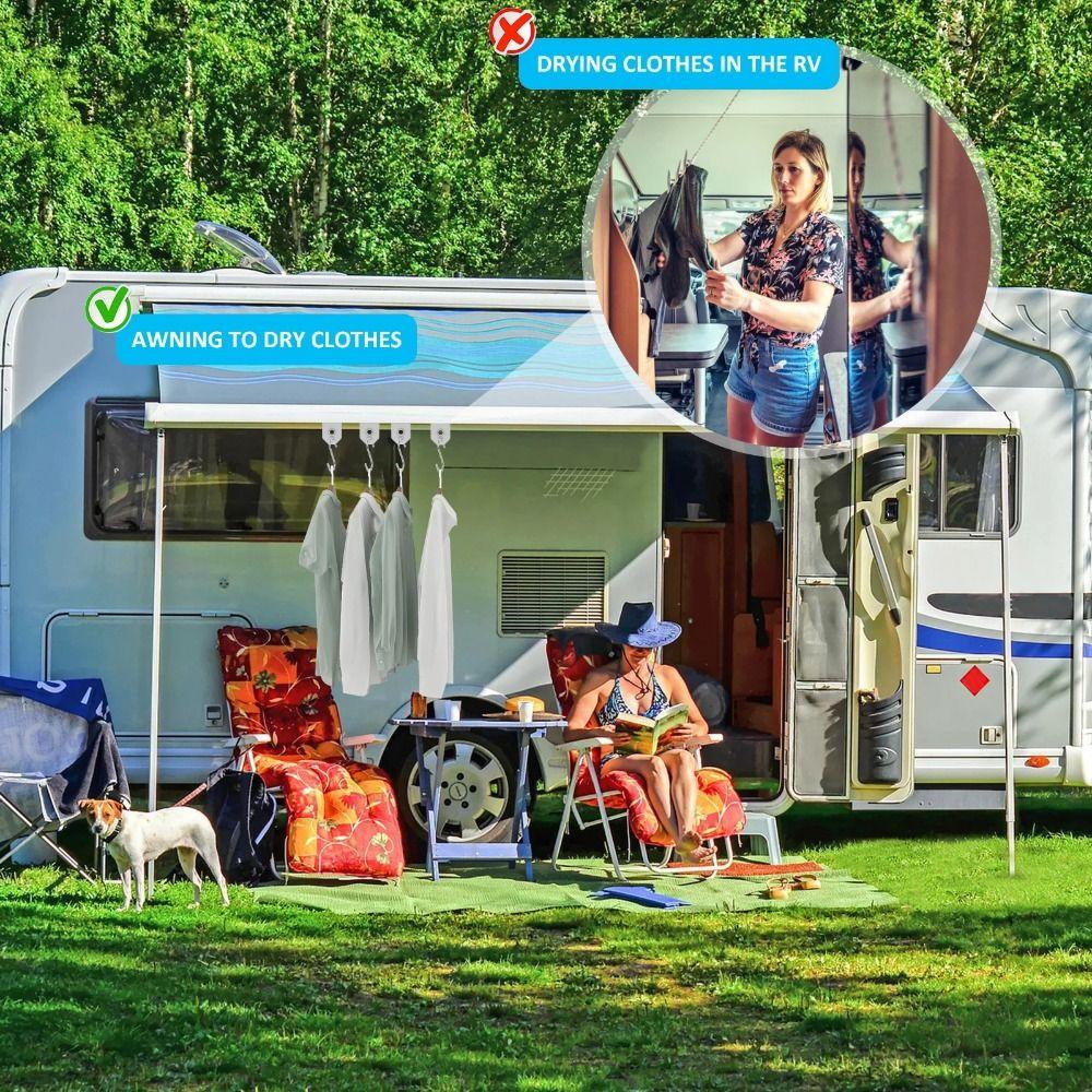 8 шт. S-образные крючки для навеса для кемпинга черного/белого/серого цвета, портативные крючки для навеса для кемпинга, для кемпинговых вечеринок