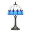 8 Inch Sea Blue Mediterranean Tiffany Style Stained Glass Small Table Lamp Lampshade Table Lamp Desktop Led Light
