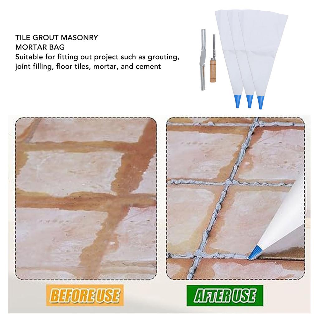 Мешок для плиточной затирки, кладочного раствора с расшивкой для кирпича и затиркой швов, многоразовый, легко чистящийся, мешок для цементного герметика, кондитерский мешок