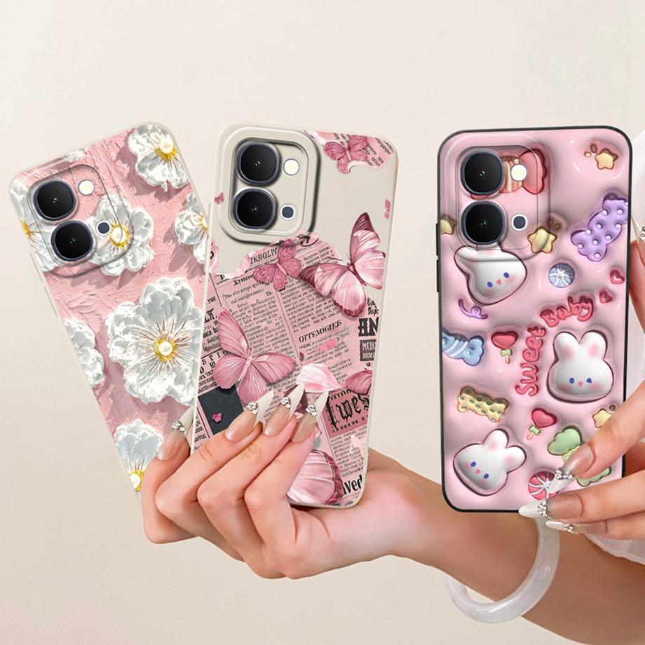 Soft Liquid Silicone Phone Case For Vivo Y31D 4G Capa Cat Cartoon Dragon Animals Bumper For Vivo IQOO Z11X Y51 PRO Y500i Cover