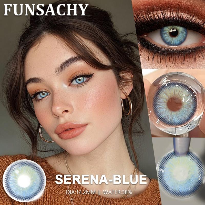 FUNSACHY 1 Pair AUDREY Colored Contact Lenses for Eyes Brown Color Lenses Natural Gray Contacts Koean Softlens Beautiful Pupils
