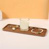 1/2/3pcs Bathroom Vanity Tray for Counter Ebony Wood Dish Soap Dispenser Tray for Kitchen Rustic Decorative Tray for Dresser Top