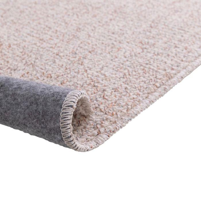 Tapis salon tufté texturé effet bouclé crème multicolore 160x230