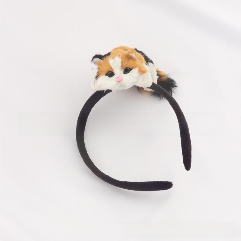 Papa Cat Kitten Headband & Hairpin Set: Playful Korean Hair Accessories for Girls