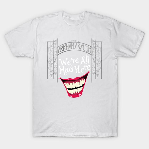 T Shirt Women Were All Mad Here Harajuku Print Kawaii Tshirt Summer Short Sleeve Female T-Shirt Top Tee