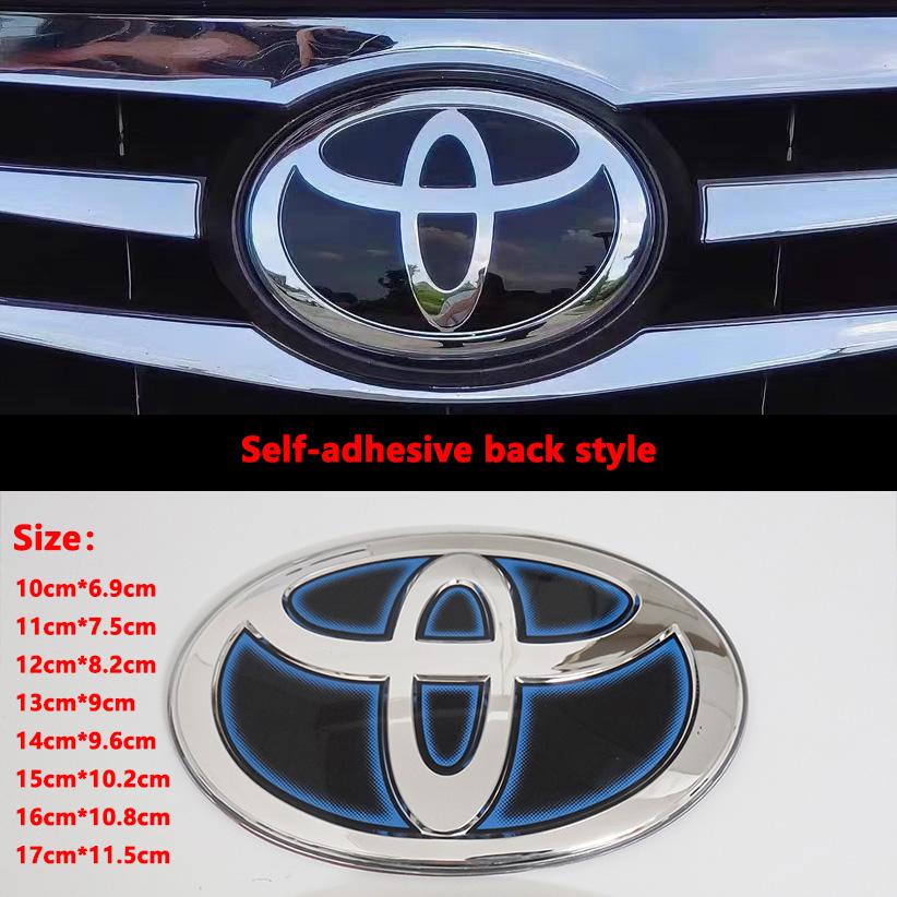 Car Front Grille Crystal Self-adhesive Badge for Toyota RAV4 Camry Corolla Hilux Highlander Sienna Yaris Prius C-HR Trunk Emblem CWD1