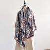 Women'S Winter Luxury Thick Warm Pashmina Wrap Imitation Cashmere Scarf With Houndstooth Jacquard Design For Casual Wear