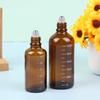 1 шт. Янтарный шариковый флакон для эфирных масел, пустой флакон для духов, многоразовый контейнер для жидкости, 5/10/15/30/50/100 мл