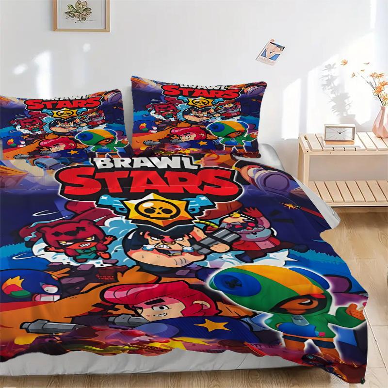 Brawl Stars Epic Battle Arena Print 3Pcs Bedding Setduvet Cover With 2 Bedropillowcase Home Birthday Gift