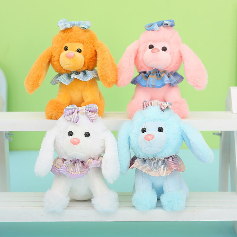 Adorable Plush Teddy Poodle Dog Keychain Charming Animal Bag Charm Keyring
