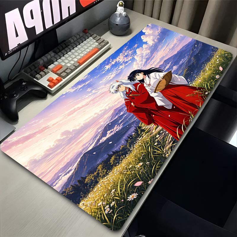 Large Mouse Pad Notbook Extended Desk Mat Gamer Carpet Inuyasha Highquality Anime Keyboard Rug Nonslip Esports Gaming Mousepad