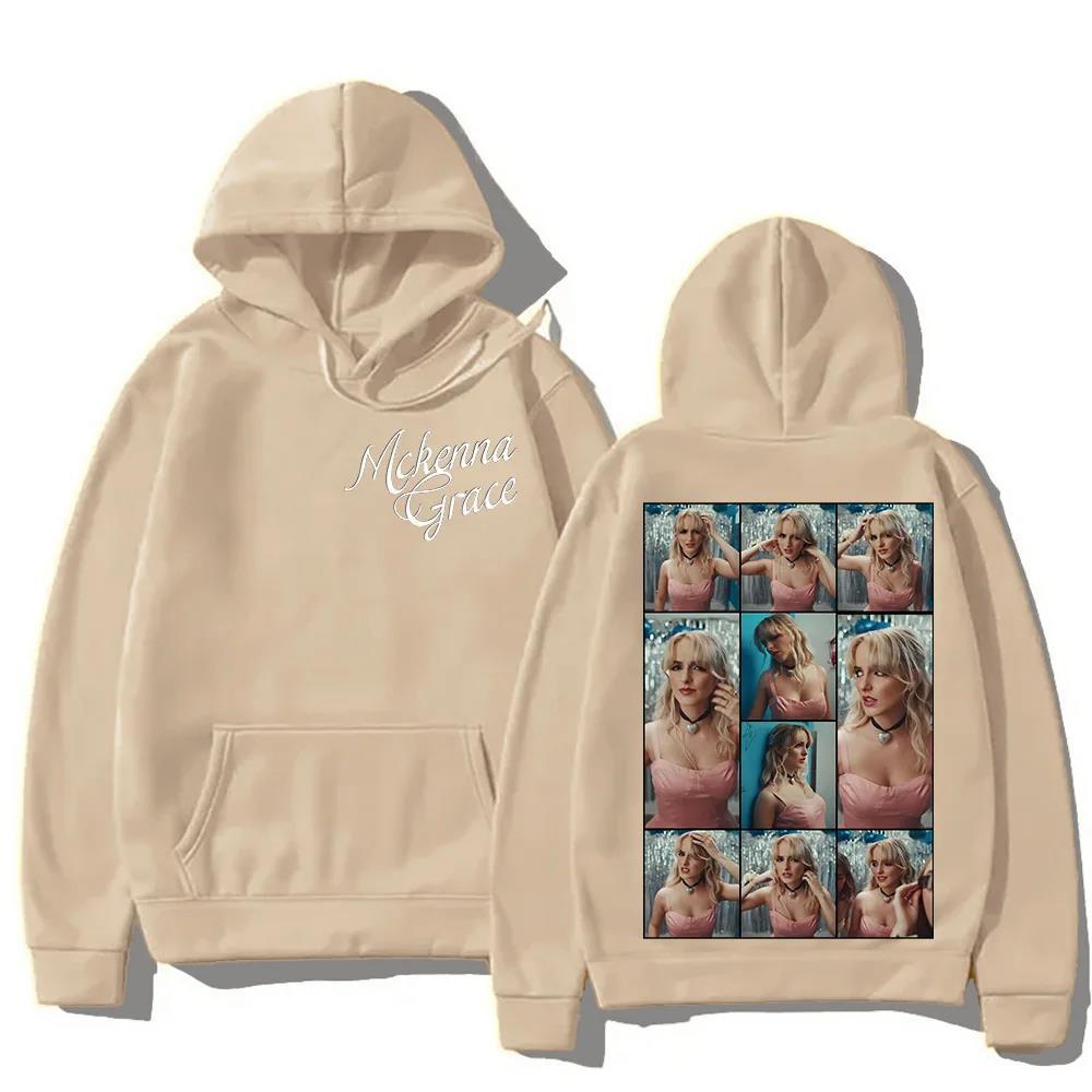 Mckenna Grace Photo Collage Hoodie Men Women Fleece Warm Autumn Winter Hooded Sweatshirt Singer Casual Streetwear Pullover
