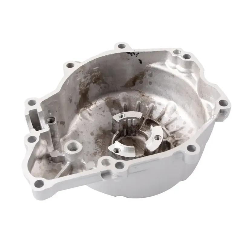 Левая крышка статора двигателя и картера для Yamaha XJ6S FZ6R 2009-2017 FZ6 2004-2010 Серебристый