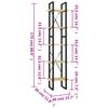 5 Shelf Bookcase 40 x 30 x 175 cm Solid Pine Wood