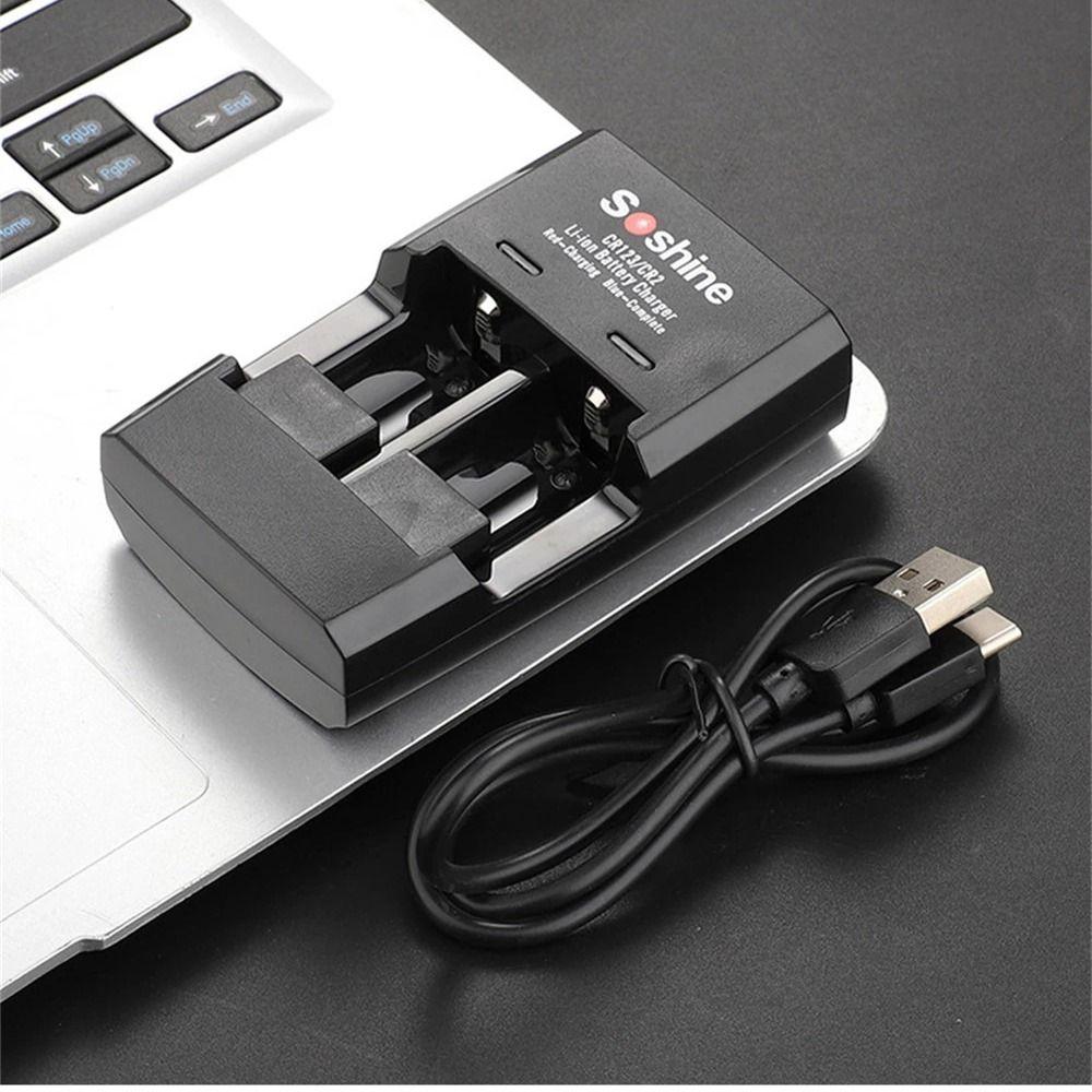 Зарядное устройство для аккумуляторов CR123/CR2 для 16340 15266 14250 3.2V двухслотовое USB зарядное устройство