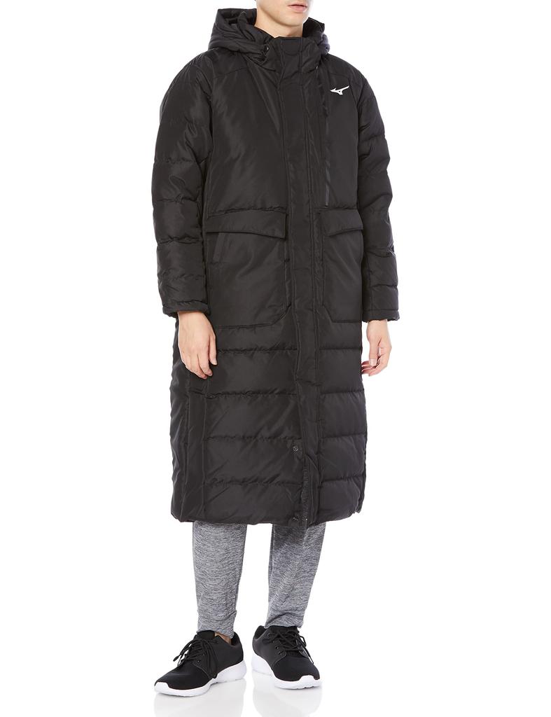 Training Wear Down Long Coat Water Repellent 32ME2550 Black XS [Mizuno] Men's