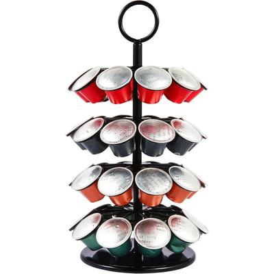 Карусельный держатель для кофейных капсул, совместимый с 40 капсулами Nespresso, вращается на 360 градусов (Несовместимо с Keurig и Vertuo)