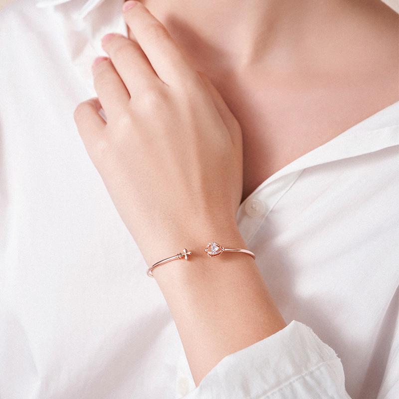 Браслет из серебра 925 пробы с сердечком и колесом обозрения: Элегантный, Модный и Универсальный для Женщин